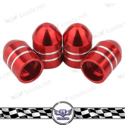 atv Red bullet style universal 4PCS tires valve cap air valve stem caps