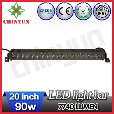 Waterproof,shockproof aluminum alloy casing 20inch 90w car led light bar