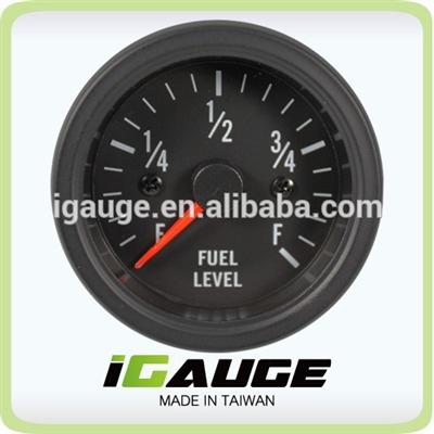 52mm Black Face White LED Electrical Fuel Level Gauge for Boat