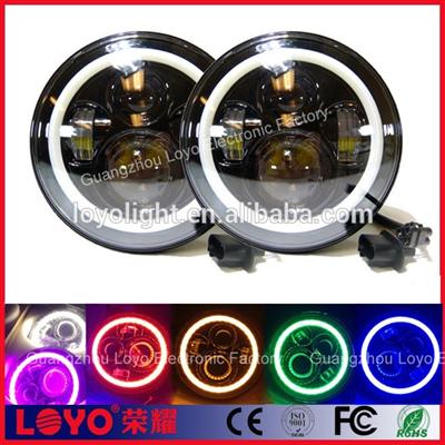 Popular product 7 inch led headlight for jeep jk wrangler round led driving lights 12v 24v