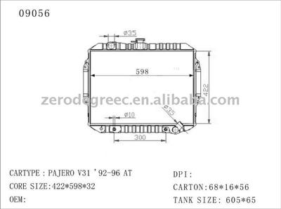 Mitsubishi PAJERO radiator V31 '92-96