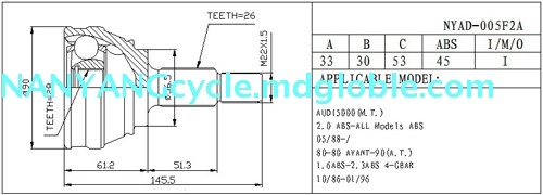 C.V.Joint  AD NYAD001