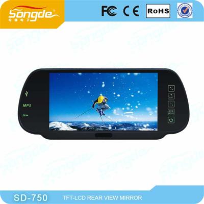 7inch LED Car Rearview Mirror with Bluetooth/SD/USB/FM