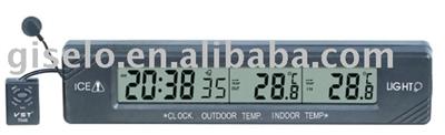 LCD Clcok with Indoor/Outdoor Thermometer /car clock