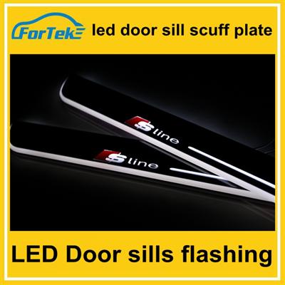 High quality ! New Arrival,Door sills flashing sill plate moving scuff plate LED Light Car Accessories