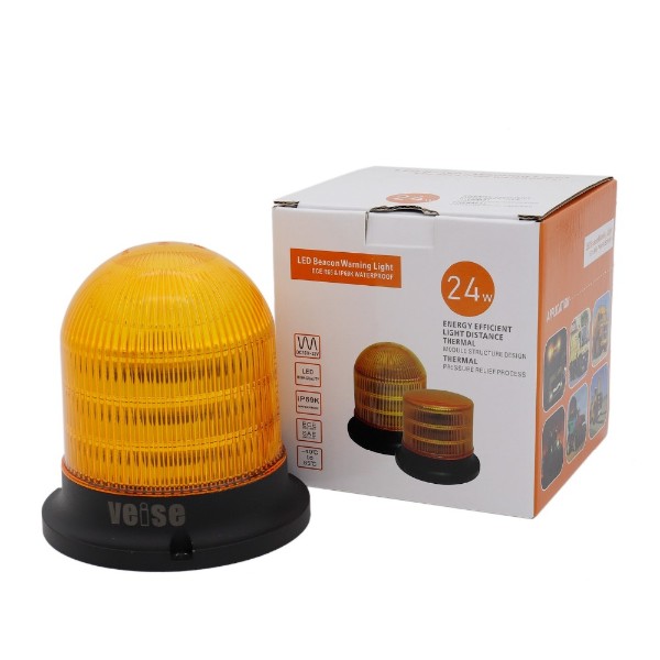 24W LED WARNING LIGHT BEACON with magnet Veise LED Security System Emergency Flash Strobe & Rotating Beacon Light 